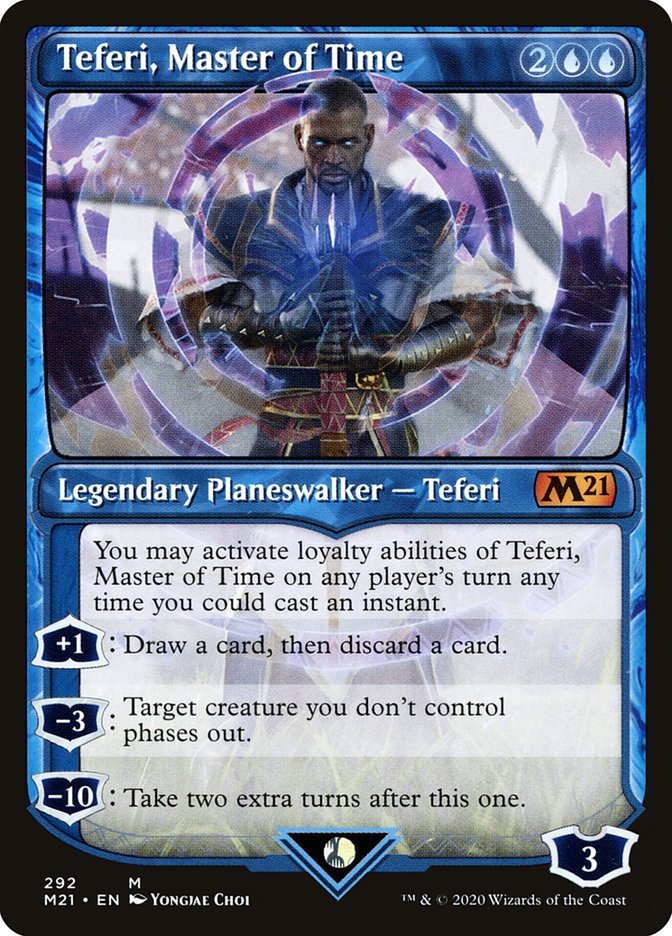 Teferi, Master of Time (Showcase) (292) [Core Set 2021] | Tables and Towers