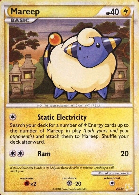 Mareep (20/30) [HeartGold & SoulSilver: Trainer Kit - Raichu] | Tables and Towers