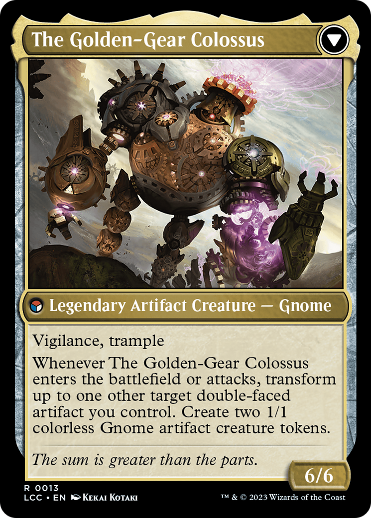 Tetzin, Gnome Champion // The Golden-Gear Colossus [The Lost Caverns of Ixalan Commander] | Tables and Towers