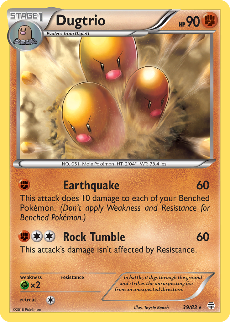 Dugtrio (39/83) [XY: Generations] | Tables and Towers