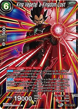 King Vegeta, a Kingdom Lost (BT13-146) [Supreme Rivalry] | Tables and Towers