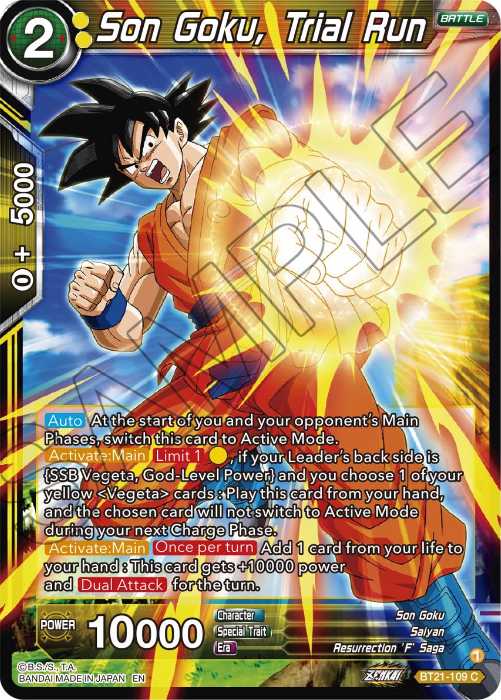 Son Goku, Trial Run (BT21-109) [Wild Resurgence] | Tables and Towers