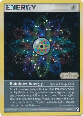 Rainbow Energy (81/92) (Stamped) [EX: Legend Maker] | Tables and Towers