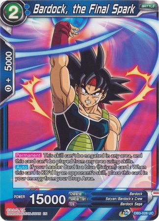 Bardock, the Final Spark (DB3-028) [Giant Force] | Tables and Towers