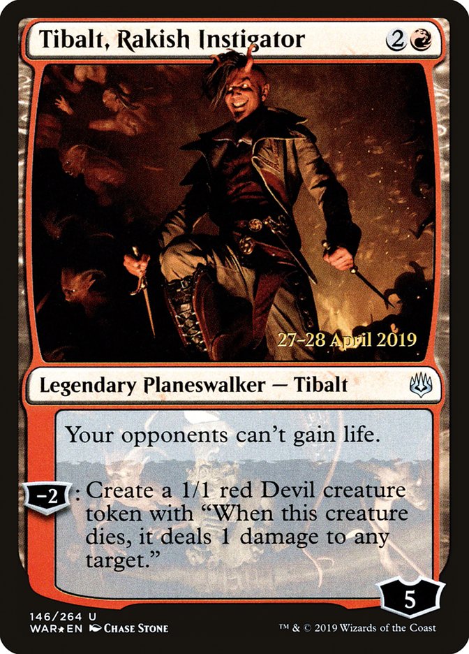 Tibalt, Rakish Instigator [War of the Spark Prerelease Promos] | Tables and Towers