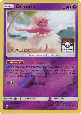 Oricorio (55/145) (League Promo 4th Place) [Sun & Moon: Guardians Rising] | Tables and Towers