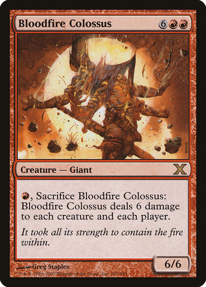 Bloodfire Colossus [Tenth Edition] | Tables and Towers