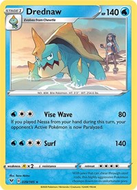 Drednaw (039/185) (Cracked Ice Holo) (Theme Deck Exclusive) [Sword & Shield: Vivid Voltage] | Tables and Towers