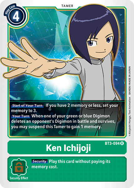 Ken Ichijoji [BT3-094] [Release Special Booster Ver.1.5] | Tables and Towers