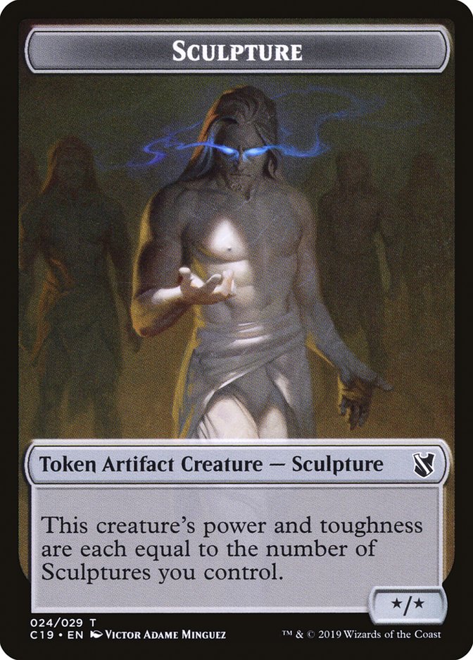 Bird (002) // Sculpture Double-Sided Token [Commander 2019 Tokens] | Tables and Towers