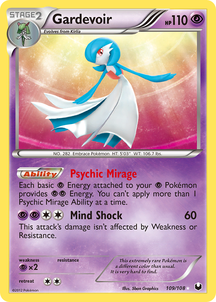 Gardevoir (109/108) [Black & White: Dark Explorers] | Tables and Towers