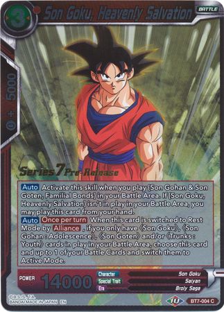 Son Goku, Heavenly Salvation (BT7-004_PR) [Assault of the Saiyans Prerelease Promos] | Tables and Towers