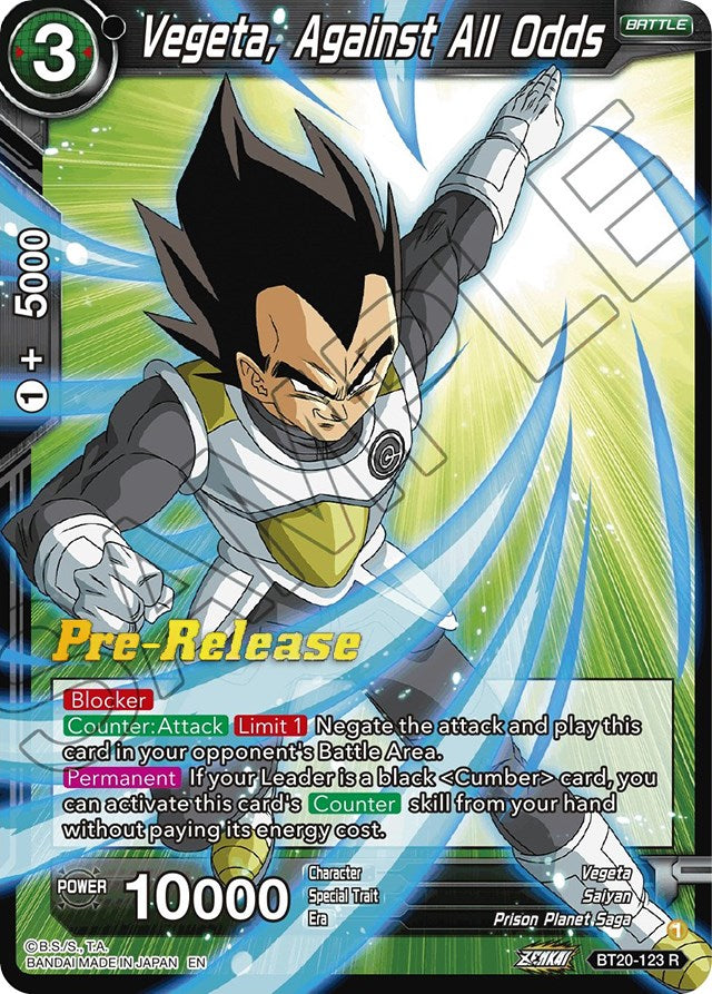 Vegeta, Against All Odds (BT20-123) [Power Absorbed Prerelease Promos] | Tables and Towers