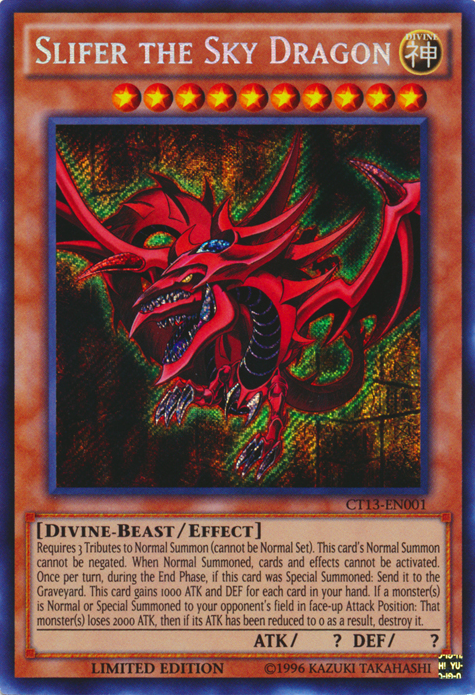 Slifer the Sky Dragon [CT13-EN001] Secret Rare | Tables and Towers