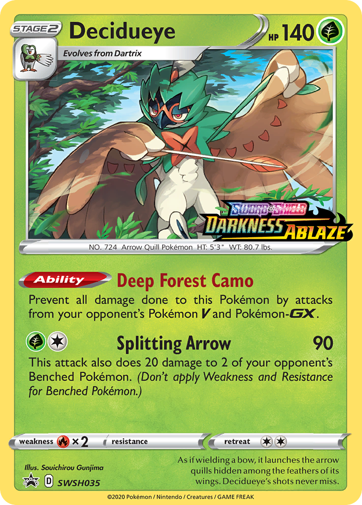 Decidueye (SWSH035) (Prerelease Promo) [Sword & Shield: Black Star Promos] | Tables and Towers