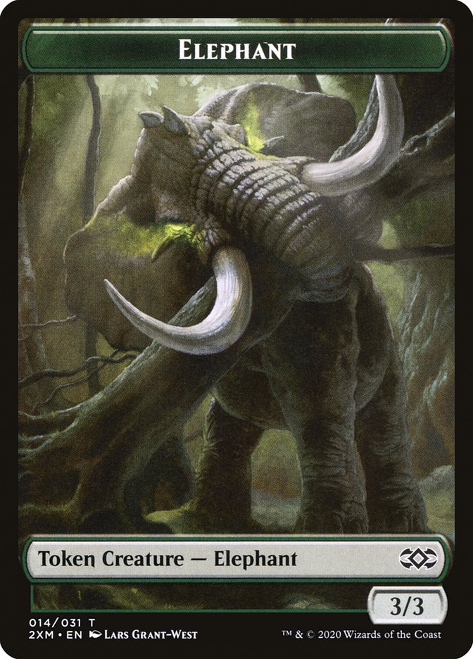 Angel // Elephant Double-Sided Token [Double Masters Tokens] | Tables and Towers