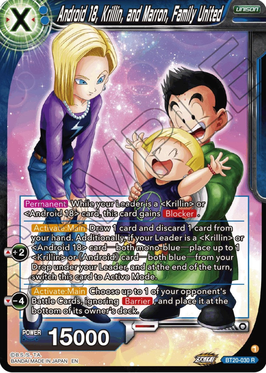 Android 18, Krillin, and Maron, Family United (BT20-030) [Power Absorbed] | Tables and Towers