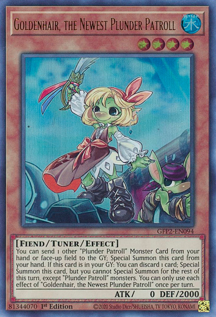 Goldenhair, the Newest Plunder Patroll [GFP2-EN094] Ultra Rare | Tables and Towers