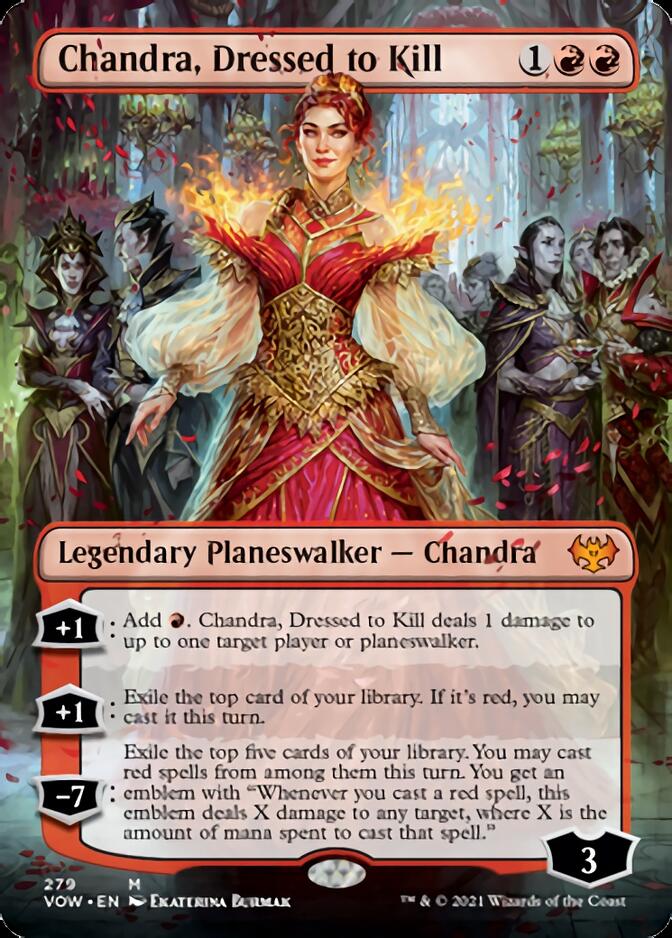 Chandra, Dressed to Kill (Borderless) [Innistrad: Crimson Vow] | Tables and Towers