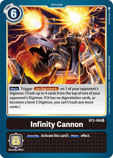 Infinity Cannon [BT2-106] [Release Special Booster Ver.1.0] | Tables and Towers