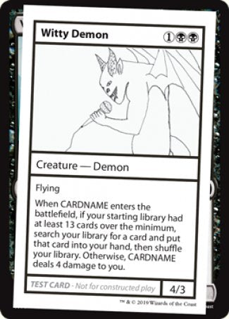 Witty Demon (2021 Edition) [Mystery Booster Playtest Cards] | Tables and Towers