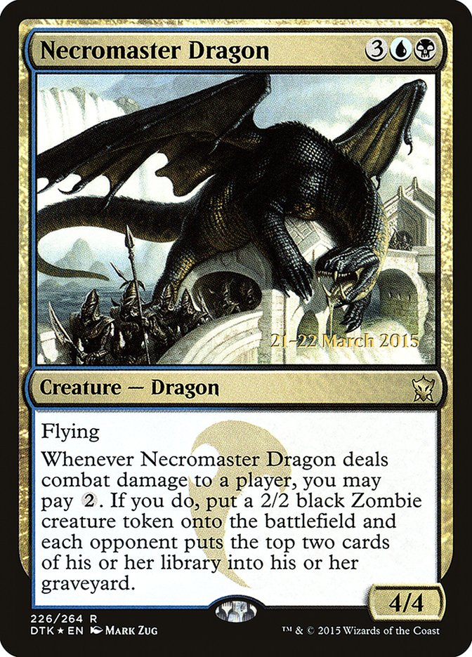 Necromaster Dragon [Dragons of Tarkir Prerelease Promos] | Tables and Towers