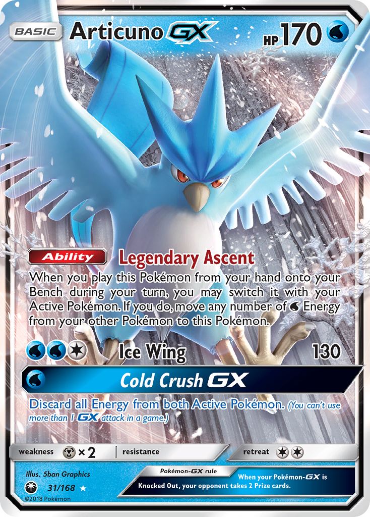 Articuno GX (31/168) [Sun & Moon: Celestial Storm] | Tables and Towers