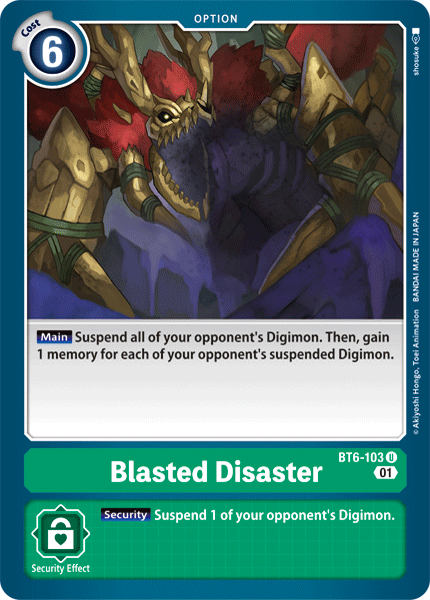 Blasted Disaster [BT6-103] [Double Diamond] | Tables and Towers