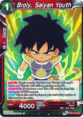 Broly, Saiyan Youth (BT11-018) [Vermilion Bloodline] | Tables and Towers