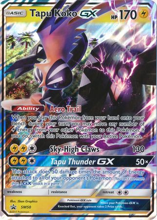 Tapu Koko GX (SM50) (Jumbo Card) [Sun & Moon: Black Star Promos] | Tables and Towers