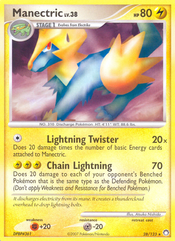 Manectric (28/123) [Diamond & Pearl: Mysterious Treasures] | Tables and Towers