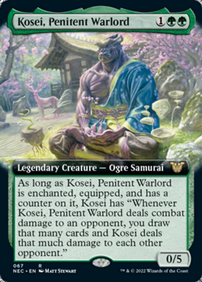 Kosei, Penitent Warlord (Extended Art) [Kamigawa: Neon Dynasty Commander] | Tables and Towers