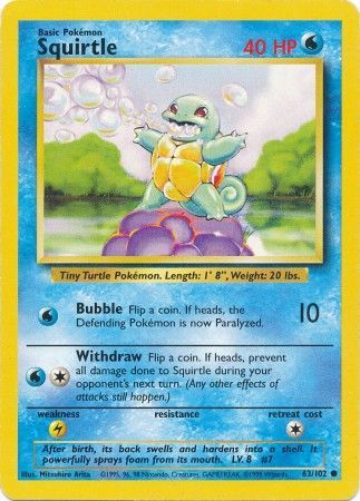 Squirtle (63/102) [Base Set Unlimited] | Tables and Towers