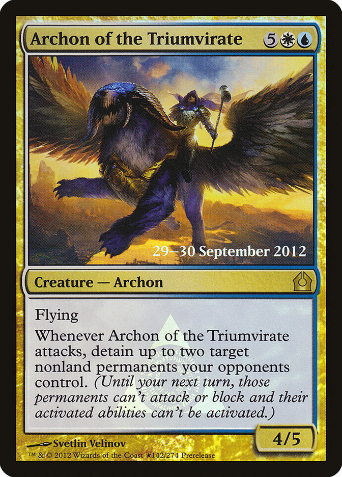 Archon of the Triumvirate [Return to Ravnica Prerelease Promos] | Tables and Towers