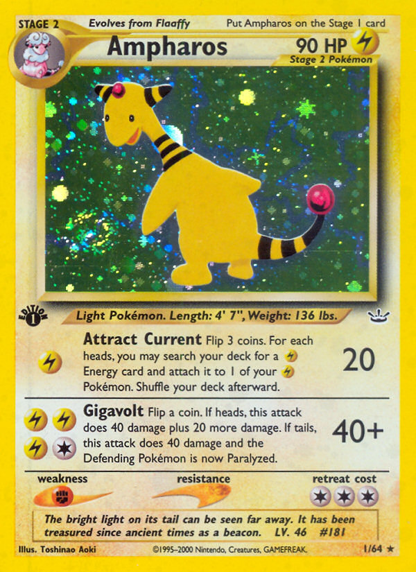 Ampharos (1/64) [Neo Revelation 1st Edition] | Tables and Towers