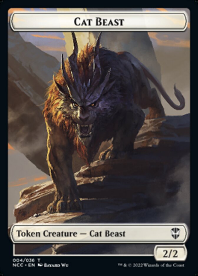 Soldier (09) // Cat Beast Double-Sided Token [Streets of New Capenna Commander Tokens] | Tables and Towers