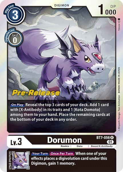 Dorumon [BT7-056] [Next Adventure Pre-Release Cards] | Tables and Towers