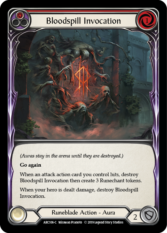 Bloodspill Invocation (Red) [ARC106-C] (Arcane Rising)  1st Edition Rainbow Foil | Tables and Towers