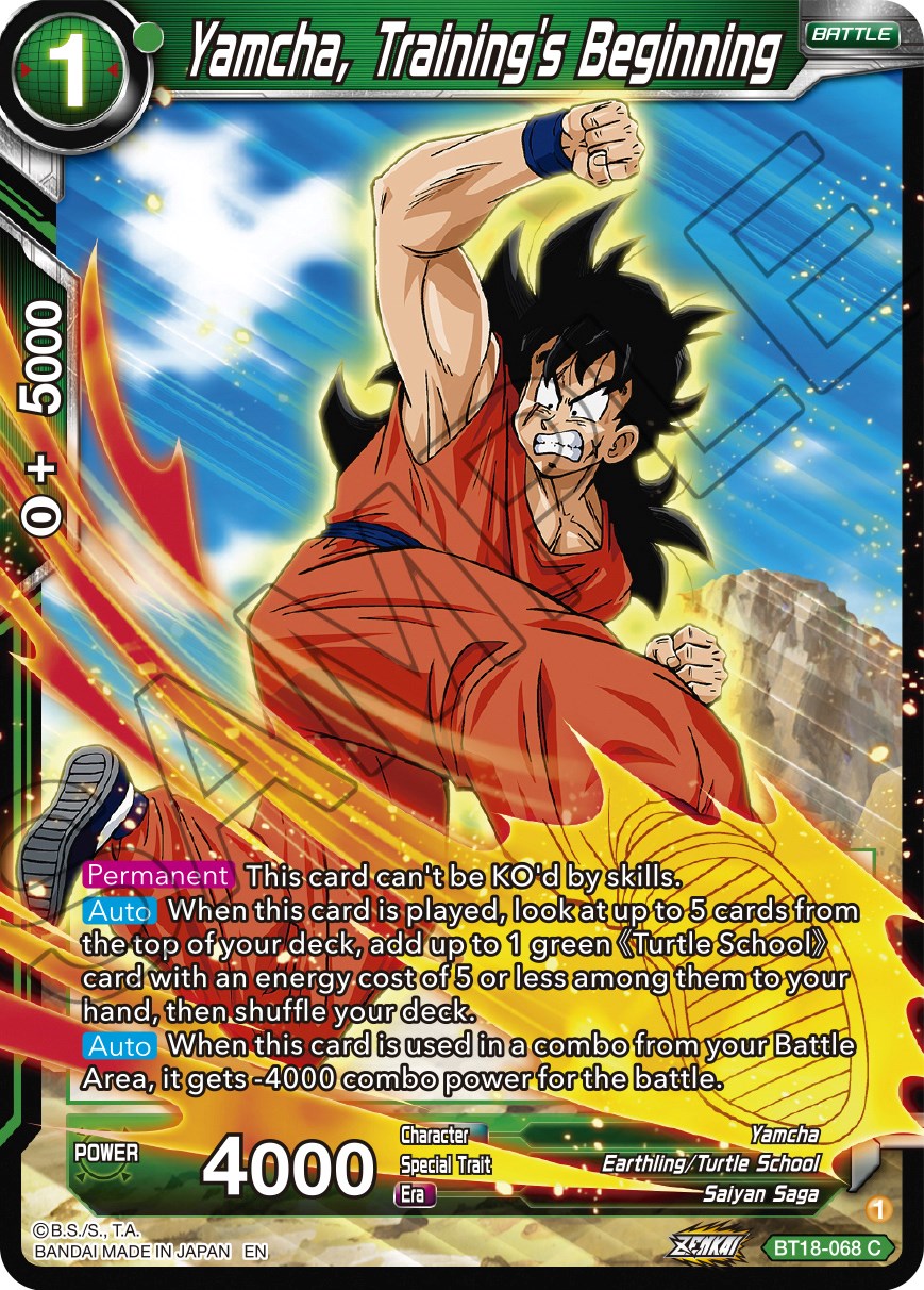 Yamcha, Training's Beginning (BT18-068) [Dawn of the Z-Legends] | Tables and Towers