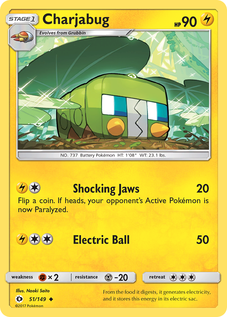 Charjabug (51/149) [Sun & Moon: Base Set] | Tables and Towers