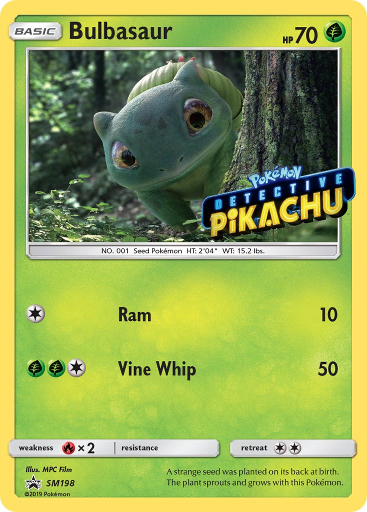 Bulbasaur (SM198) (Detective Pikachu Stamped) [Sun & Moon: Black Star Promos] | Tables and Towers