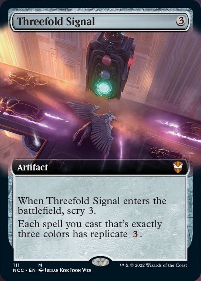 Threefold Signal (Extended Art) [Streets of New Capenna Commander] | Tables and Towers