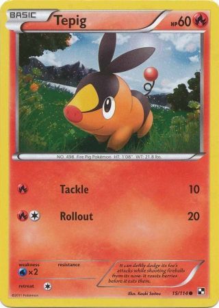 Tepig (15/114) (Cosmos Holo) [Black & White: Base Set] | Tables and Towers