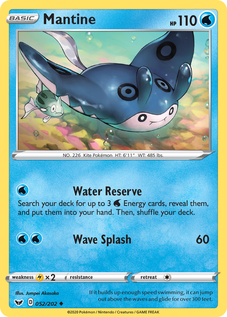 Mantine (052/202) [Sword & Shield: Base Set] | Tables and Towers