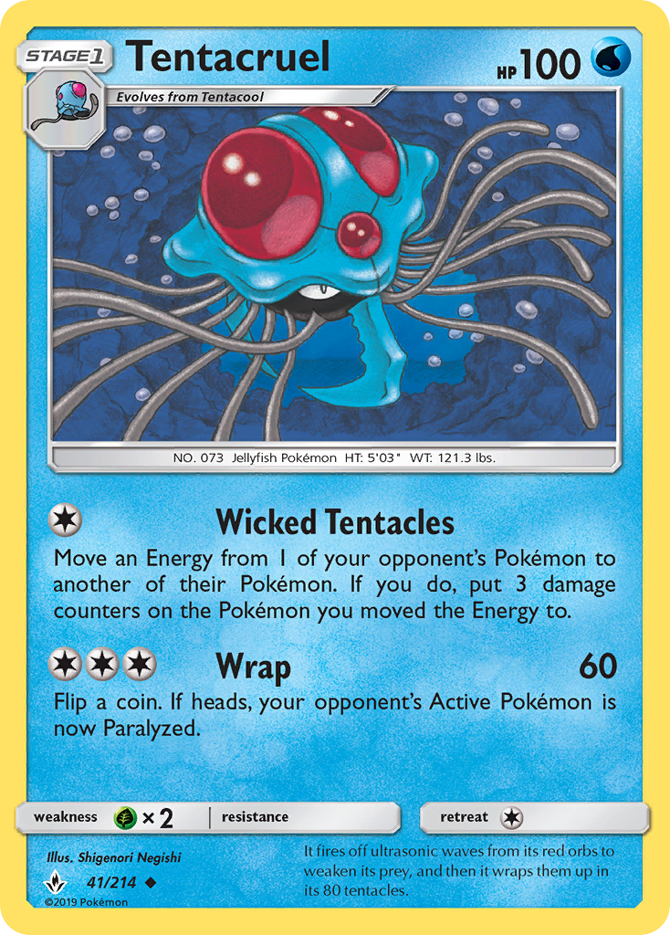 Tentacruel (41/214) [Sun & Moon: Unbroken Bonds] | Tables and Towers