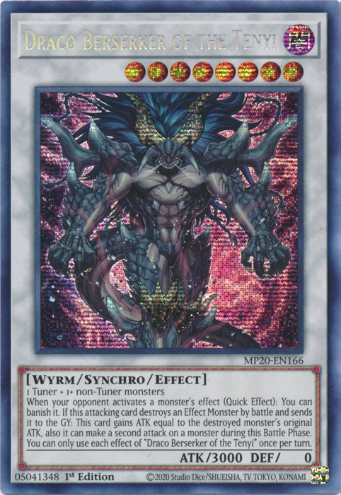 Draco Berserker of the Tenyi [MP20-EN166] Prismatic Secret Rare | Tables and Towers
