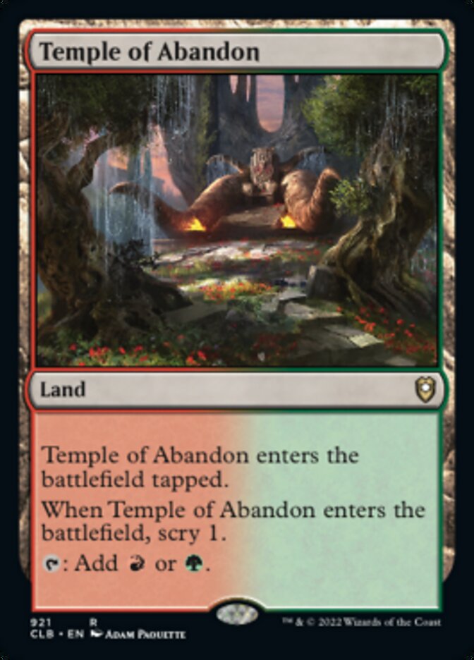 Temple of Abandon [Commander Legends: Battle for Baldur's Gate] | Tables and Towers