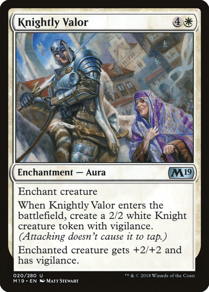 Knightly Valor [Core Set 2019] | Tables and Towers