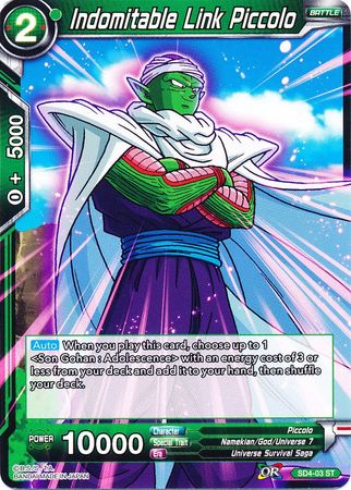 Indomitable Link Piccolo (Starter Deck - The Guardian of Namekians) (SD4-03) [Colossal Warfare] | Tables and Towers