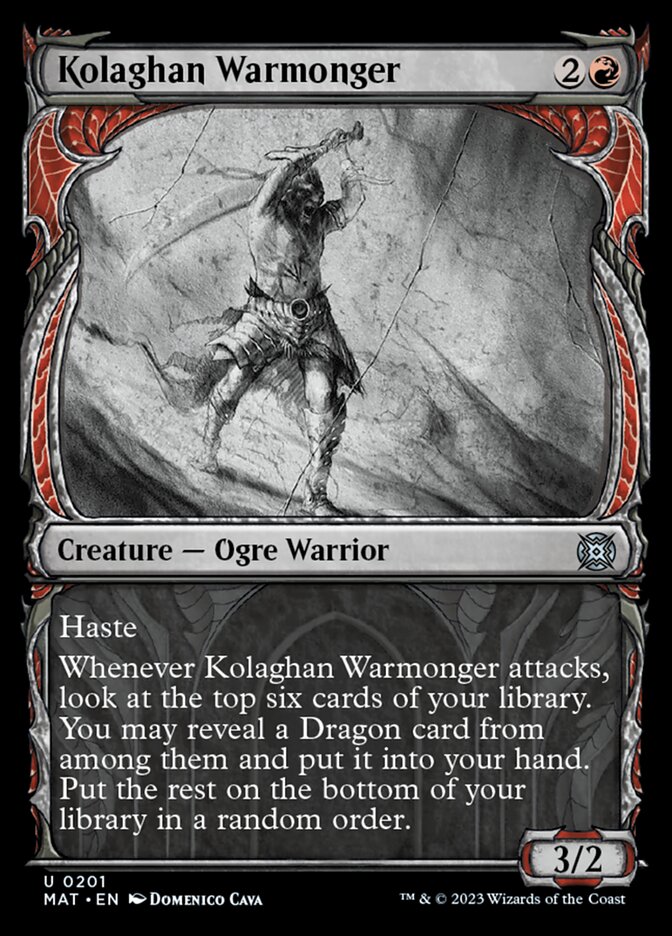 Kolaghan Warmonger (Showcase Halo Foil) [March of the Machine: The Aftermath] | Tables and Towers